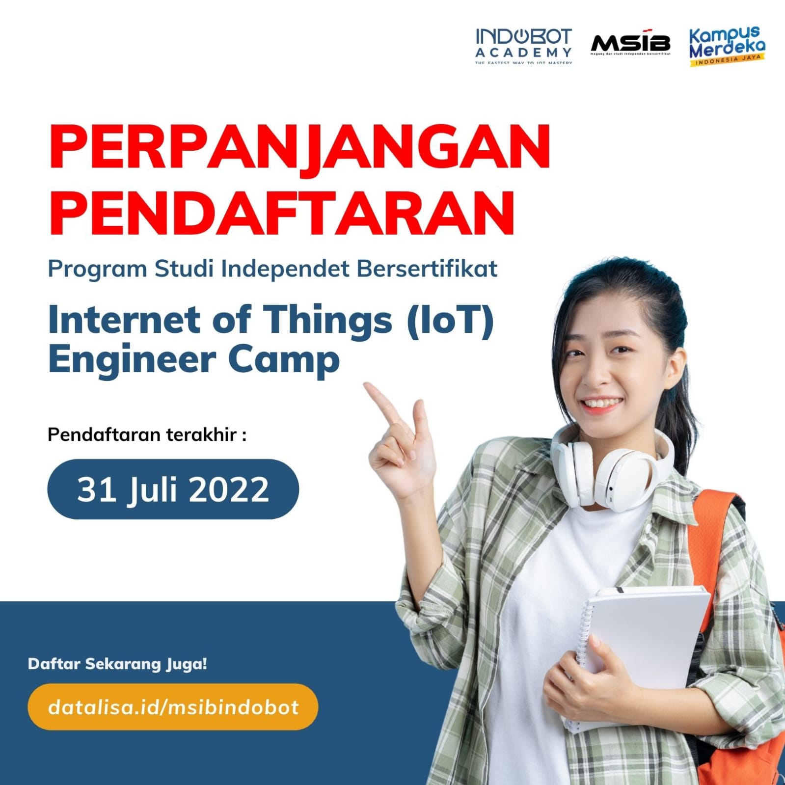 Read more about the article Perpanjangan Pendaftaran Program Studi Independen Bersertifikat “Internet of Things (IoT) Engineer Camp”