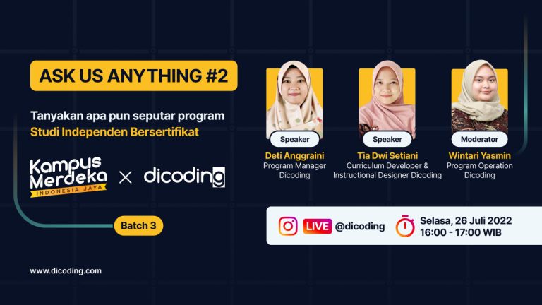 Ask Us Anything#2 – Kampus Merdeka X Dicoding