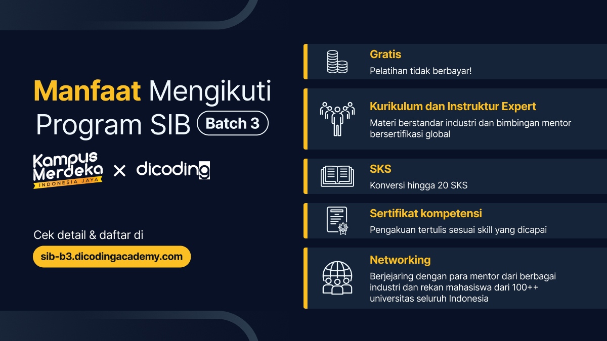 Read more about the article Manfaat Mengikuti Program SIB Batch 3 – Dicoding