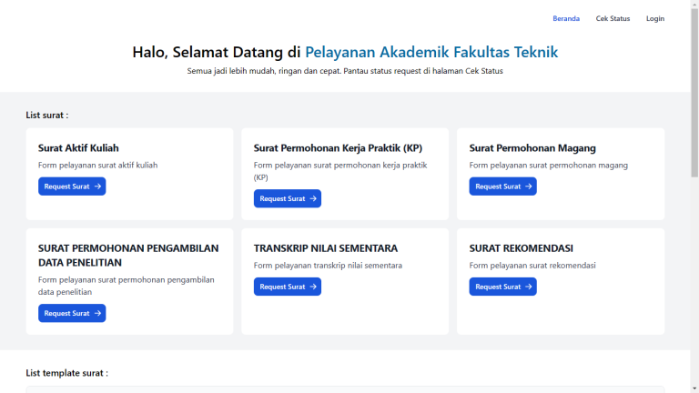 Meningkatkan Kualitas Pelayanan : FTTK UMRAH Membuka Portal Layanan Online Pengajuan Akademik untuk Mahasiswa