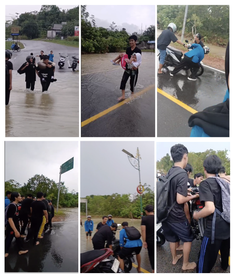 Aksi Tanggap Mahasiswa Teknik Perkapalan UMRAH dalam Banjir Tanjungpinang: Wujud Nyata Rasa Peduli Mahasiswa
